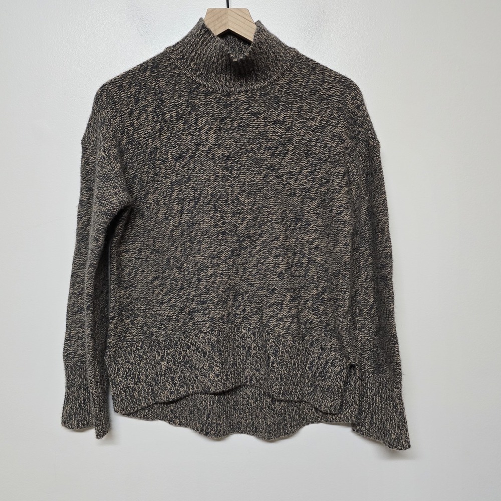 Theory‎ Karenia Marled 100% Cashmere Funnel Neck Sweater Size S Luxury